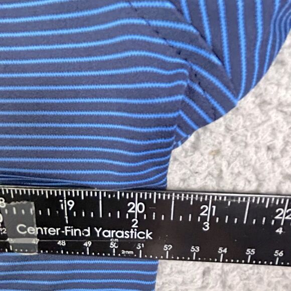 Peter Millar Men's Blue Striped Polo Shirt size M - Picture 8 of 10